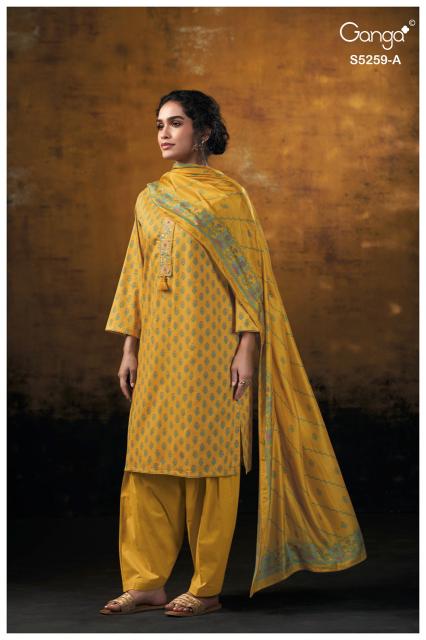 Ganga lizzie 5259 cotton dress material wholesale price